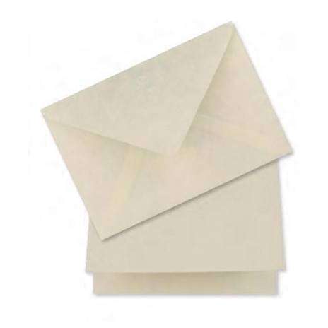 Busta Con Biglietto Carta Gelso Riso Naturale Avana 12x17cm