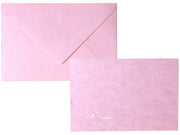 Busta Con Biglietto Carta Gelso Riso Naturale Rosa 12x17cm