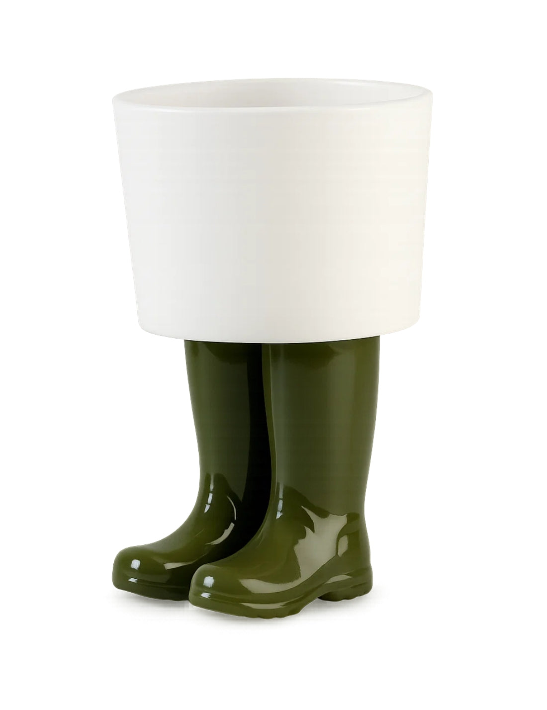 Vaso In Ceramica Wellington Boots Verde