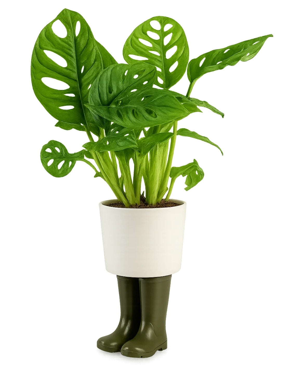 Vaso In Ceramica Wellington Boots Verde