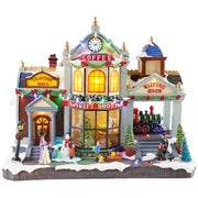 Carillon Di Natale Villaggio Natalizio Con Treno In Movimento 41x19x35cm