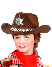 Cappello Di Carnevale Da Cowboy Con Stella Sceriffo