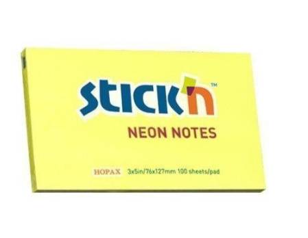 Bigliettini Adesivi 76x127mm 100 Fogli Giallo Neon