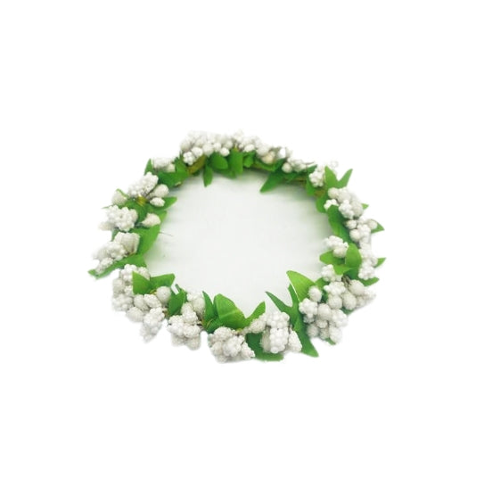 Girocandela Pasqua Fiori Bianchi 10cm