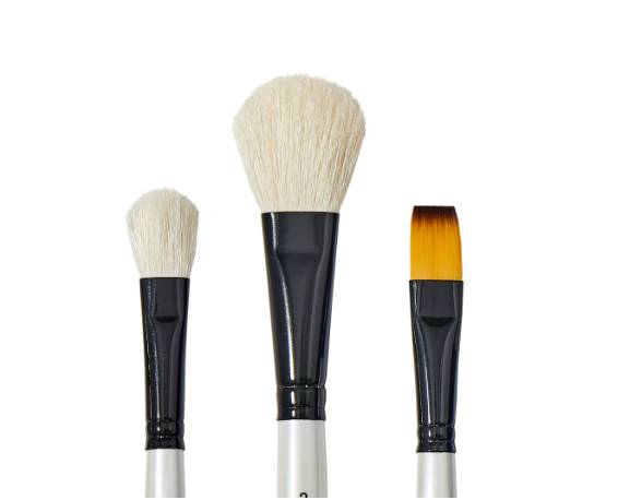 Set 3 Pennelli Sintetici per Acquerelli