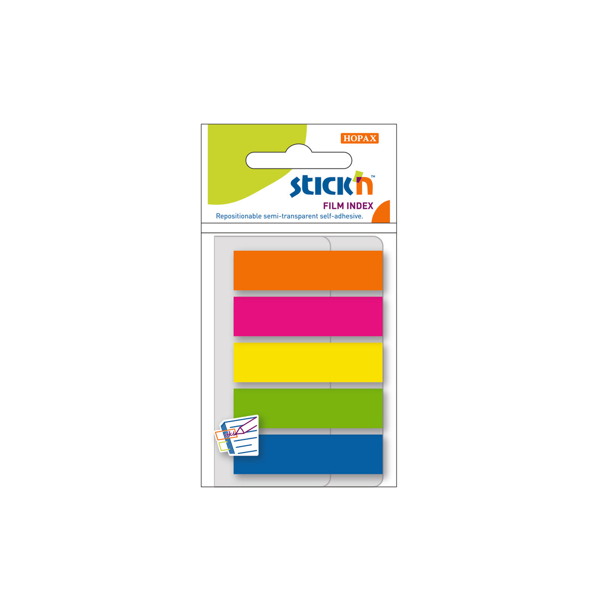 Segnapagina Adesivi Riposizionabili Colori Neon 45x12mm