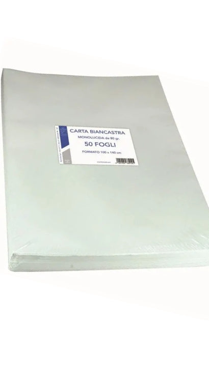 Foglio Carta Kraft Bianco 100x140cm 1pz