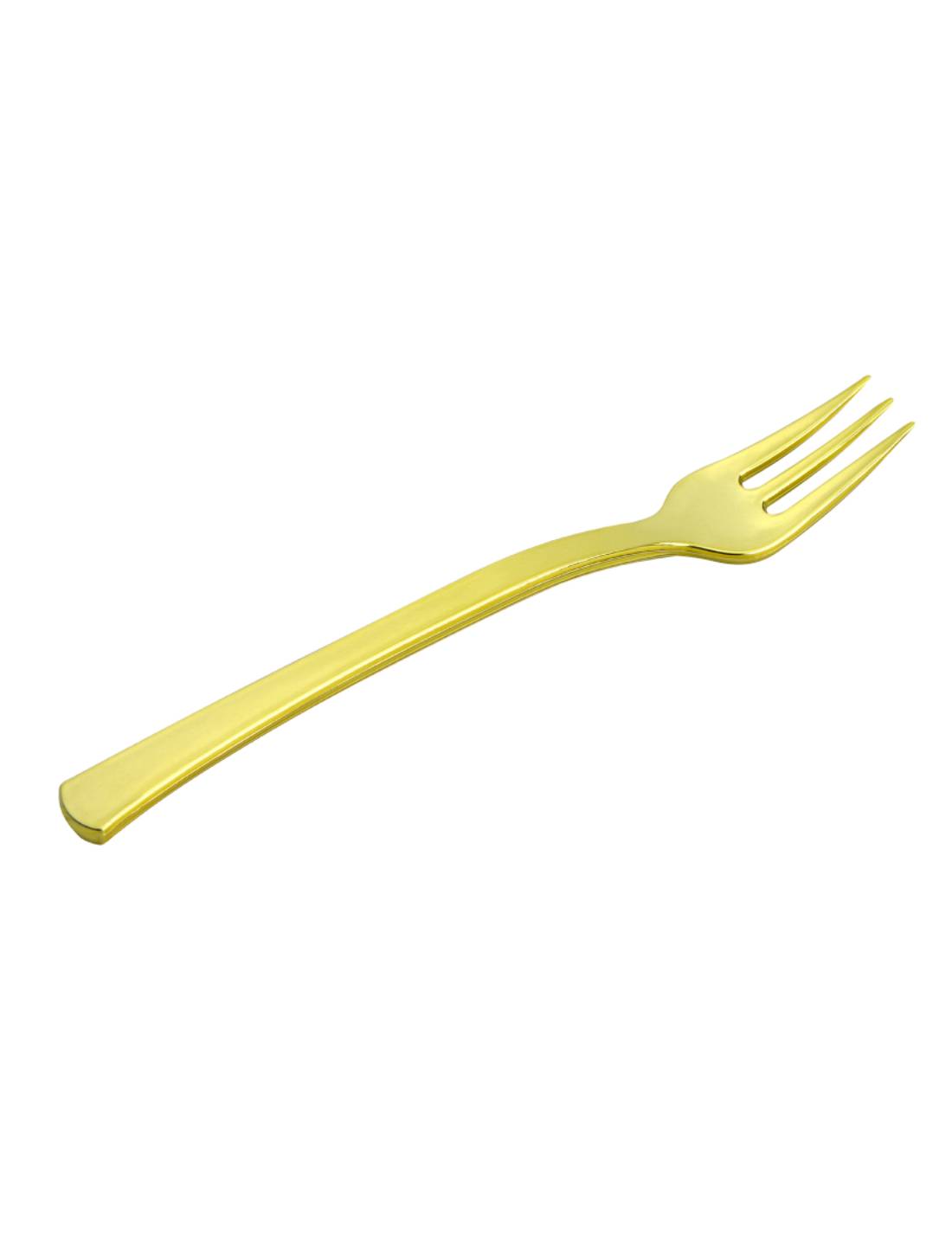 Set 25pz Forchetta In Plastica Oro Finger Food