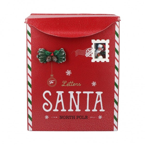 Cassetta Postale delle Lettere di Babbo Natale in Metallo 31 cm