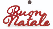Addobbo Natale Scritta Buon Natale Rosso 53x26x45cm