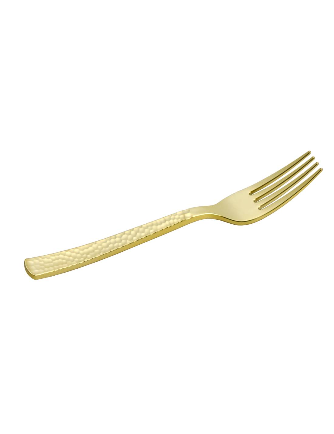 Set 20pz Forchette In Plastica Dorate 19cm
