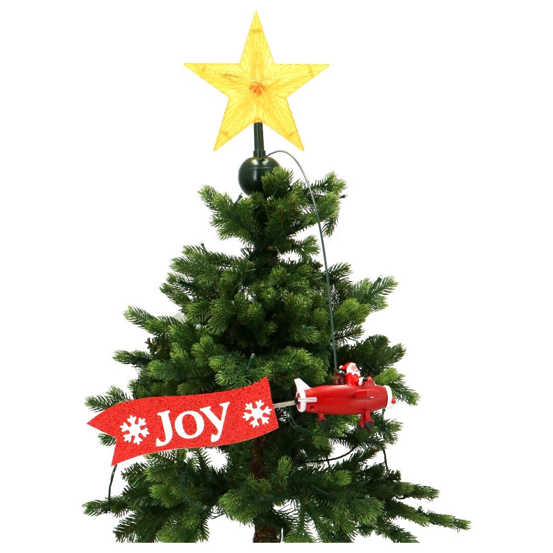 Puntale Albero Natale In Movimento Aereo Joy