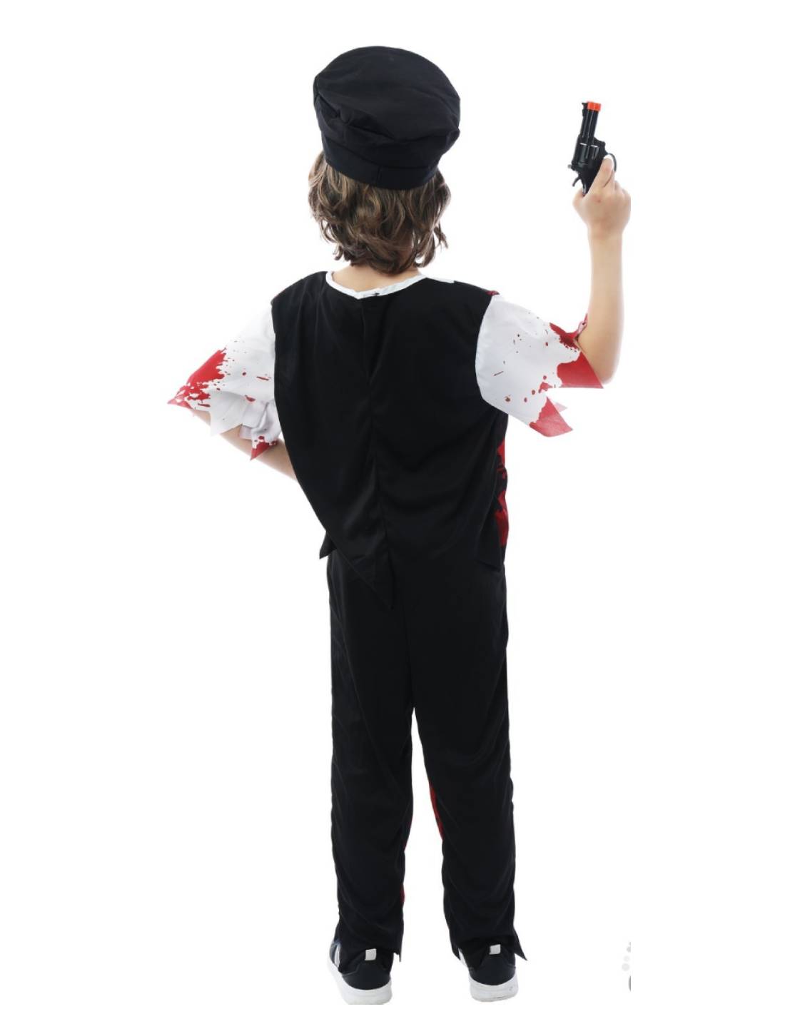 Costume Di Halloween Bambino Poliziotto Insanguinato 7/9 Anni