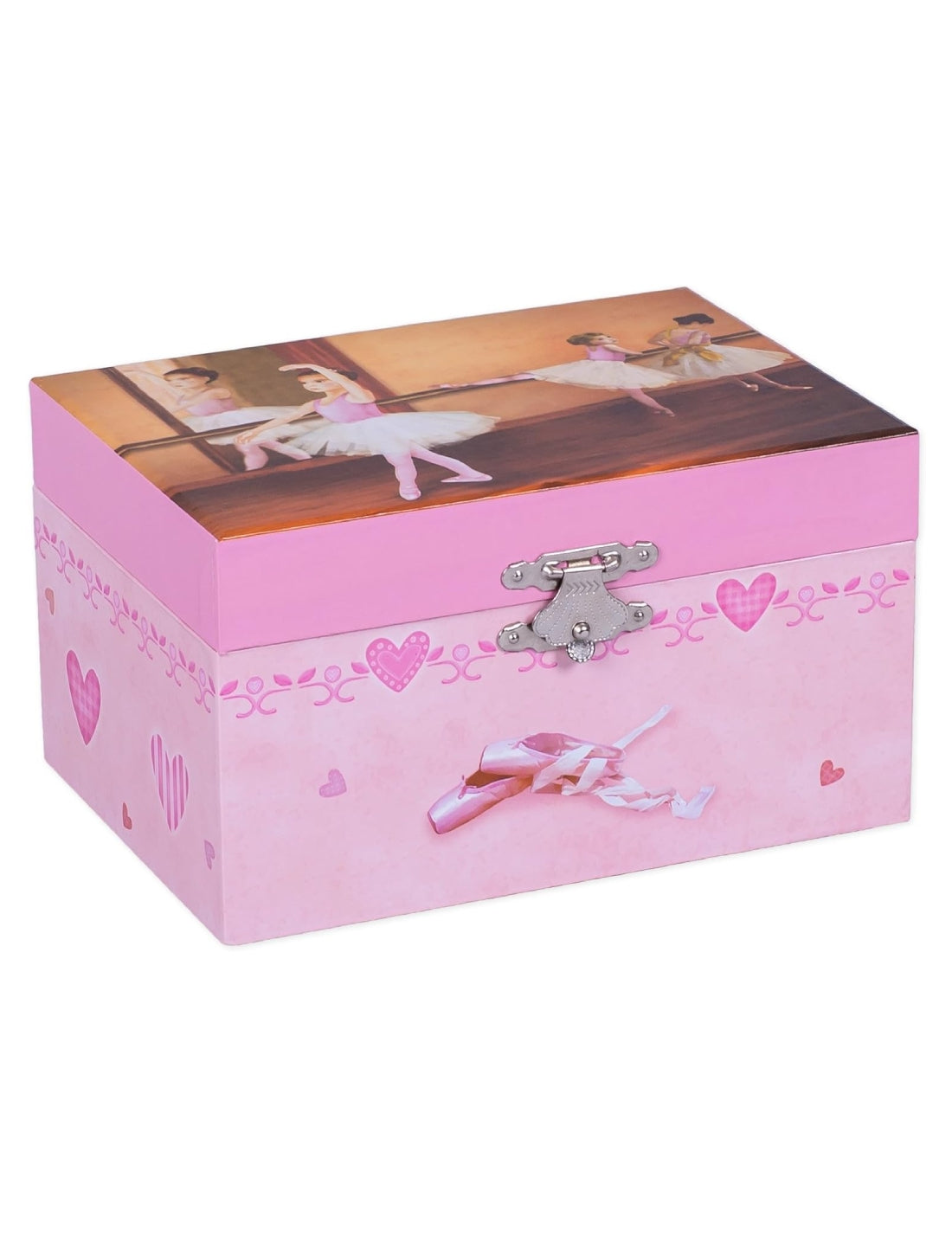 Carillon Scatola Portagioie Rosa Con Ballerina