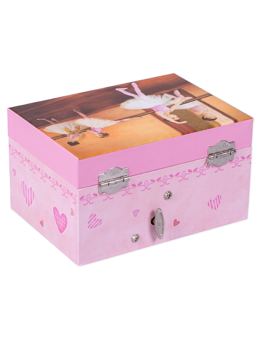 Carillon Scatola Portagioie Rosa Con Ballerina