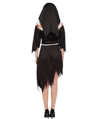Costume Di Halloween Donna Suora Insanguinata S/M
