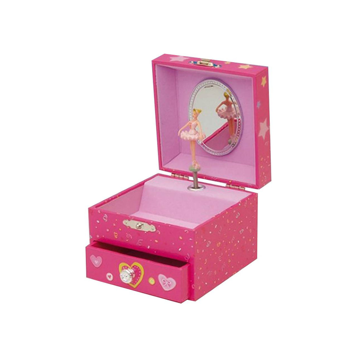 Carillon Ballerina Portagioie Rosa "Lago dei Cigni"