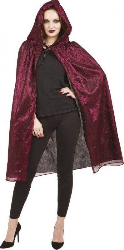 Mantello Con Cappuccio Bordeaux Adulto Accessori Halloween