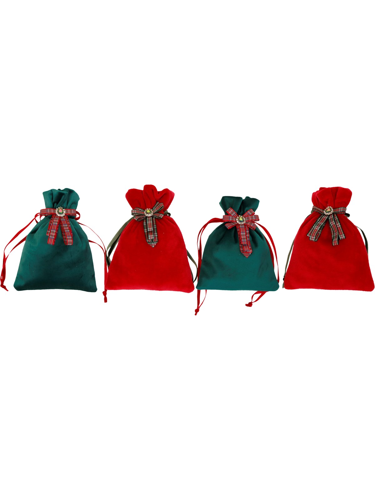 Sacco Natalizio Verde E Rosso 14x24cm