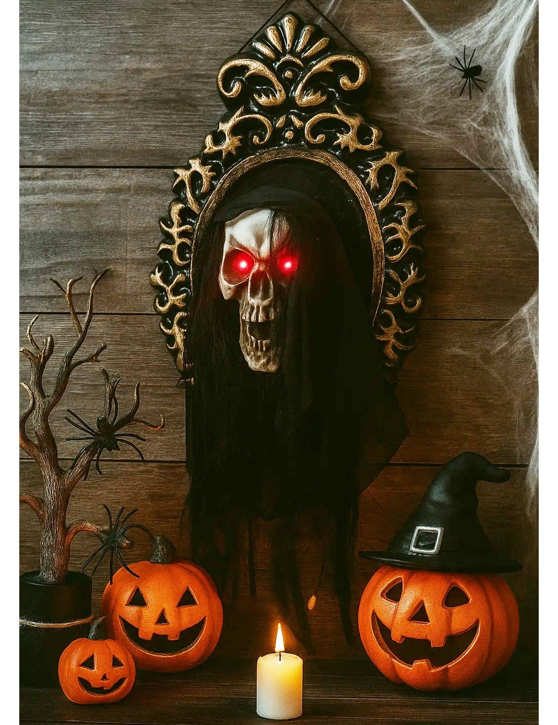 Specchio Di Halloween Strega Animata 57cm