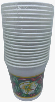 Bicchieri Di Plastica Natalizi Bianchi Con Bucaneve 20PZ 200CC.