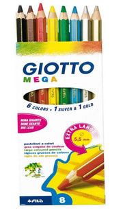 Giotto Mega Pastelloni Matite Colorate Scatola Da 8pz