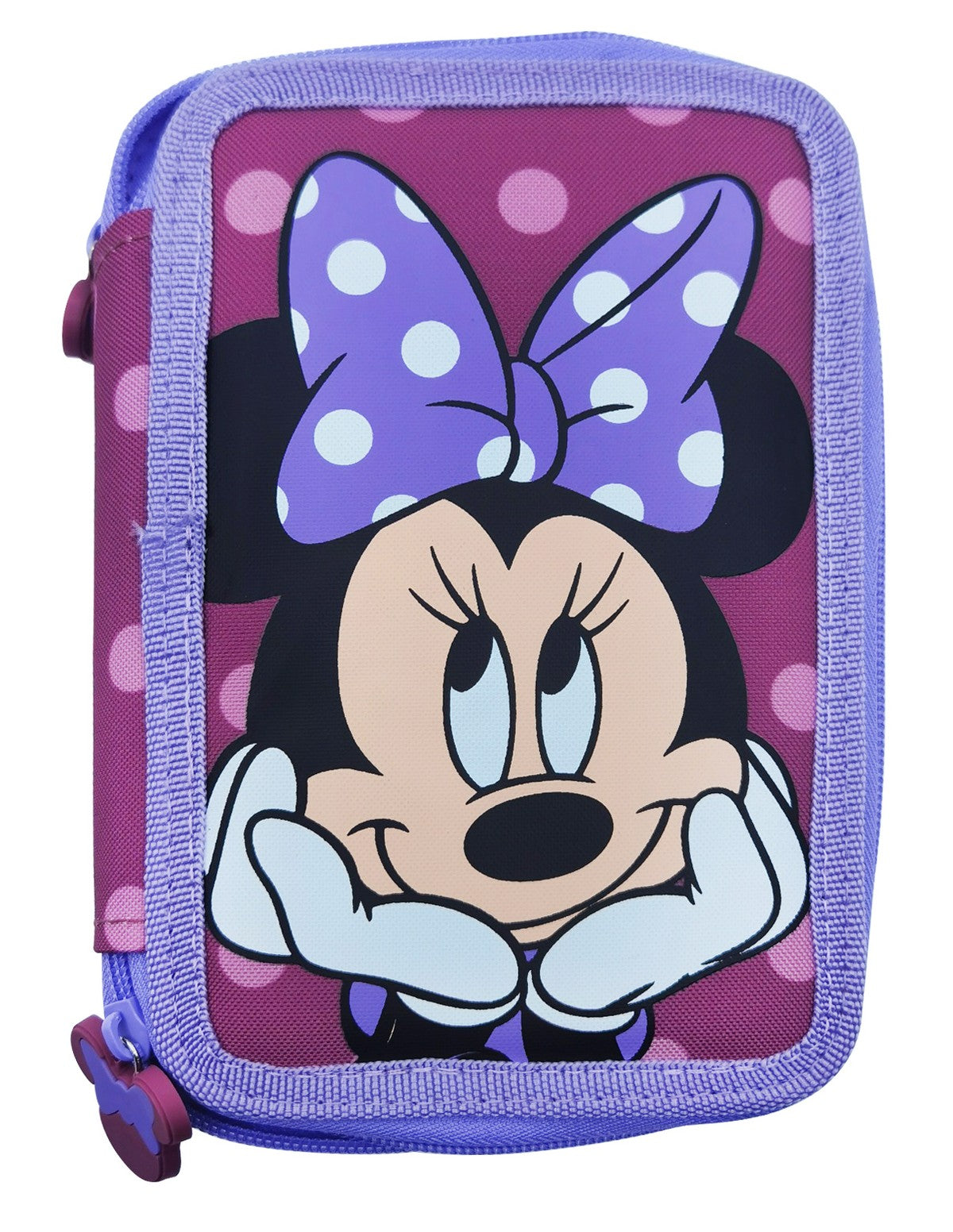 Astuccio Completo 3 Zip Disney Minnie Mouse Rosa