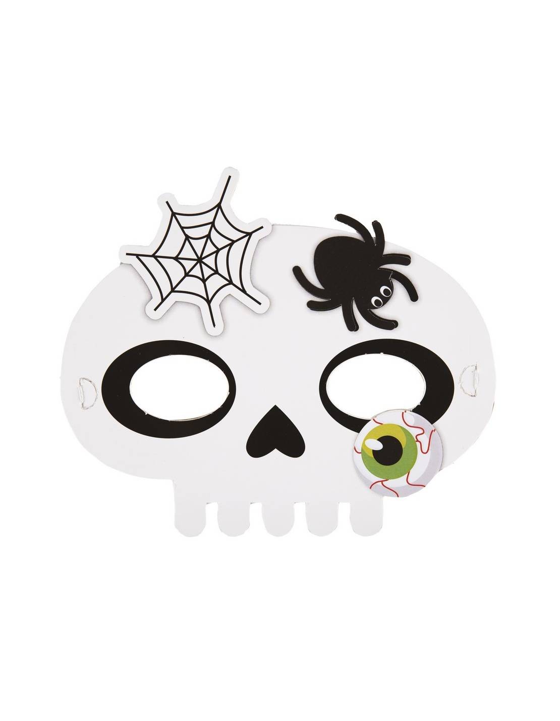 Set 4 Maschere In Carta Halloween Per Bambini