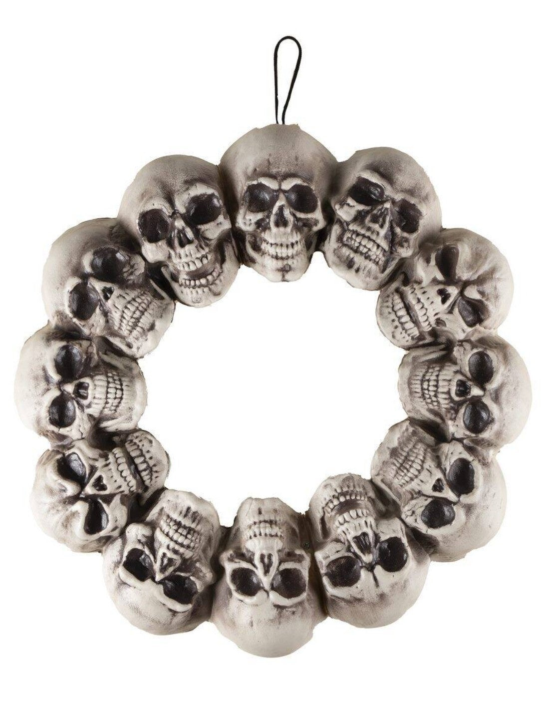 Ghirlanda Fuoriporta Di Halloween Teschi 40cm