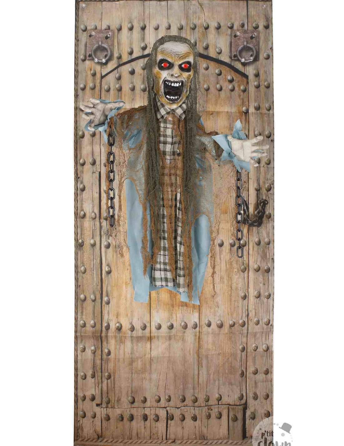Decorazione Di Halloween Tenda Zombie Danzante Animato Luci E Suoni 180cm