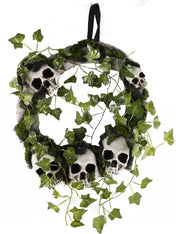 Ghirlanda Fuoriporta Di Halloween Con Teschi 40cm