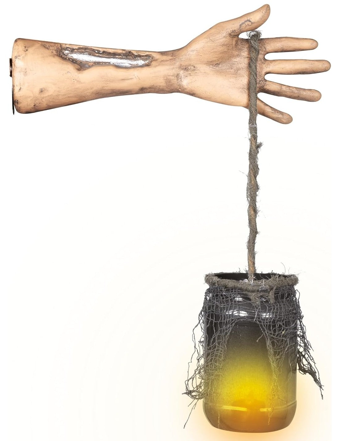 Braccio Decorativo Di Halloween Zombie Con Lanterna Luminosa 41cm