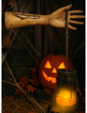 Braccio Decorativo Di Halloween Zombie Con Lanterna Luminosa 41cm