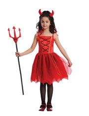 Costume Di Halloween Bambina Diavoletto 10/12 Anni