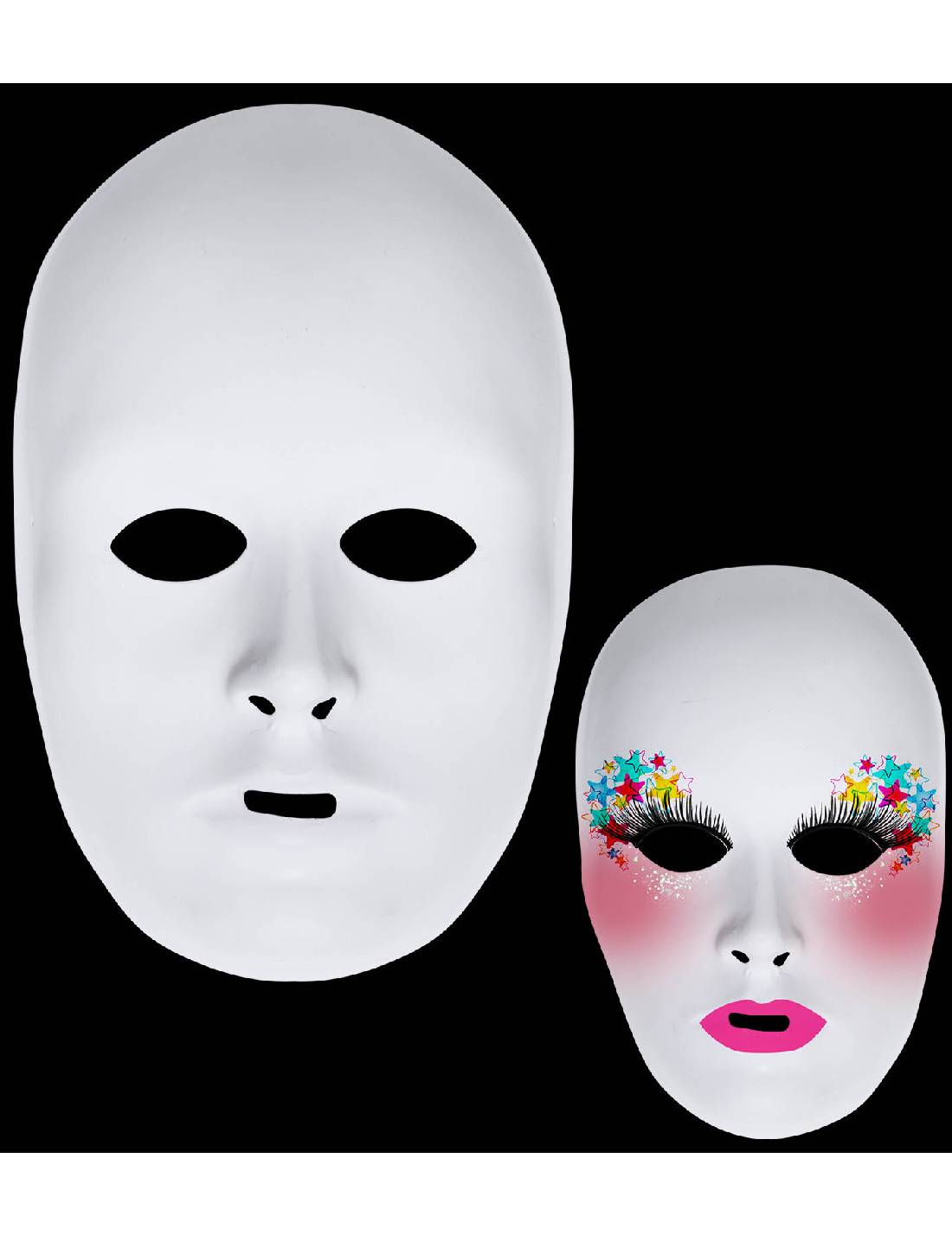 Maschera Di Halloween Carnevale Bianca Da Dipingere
