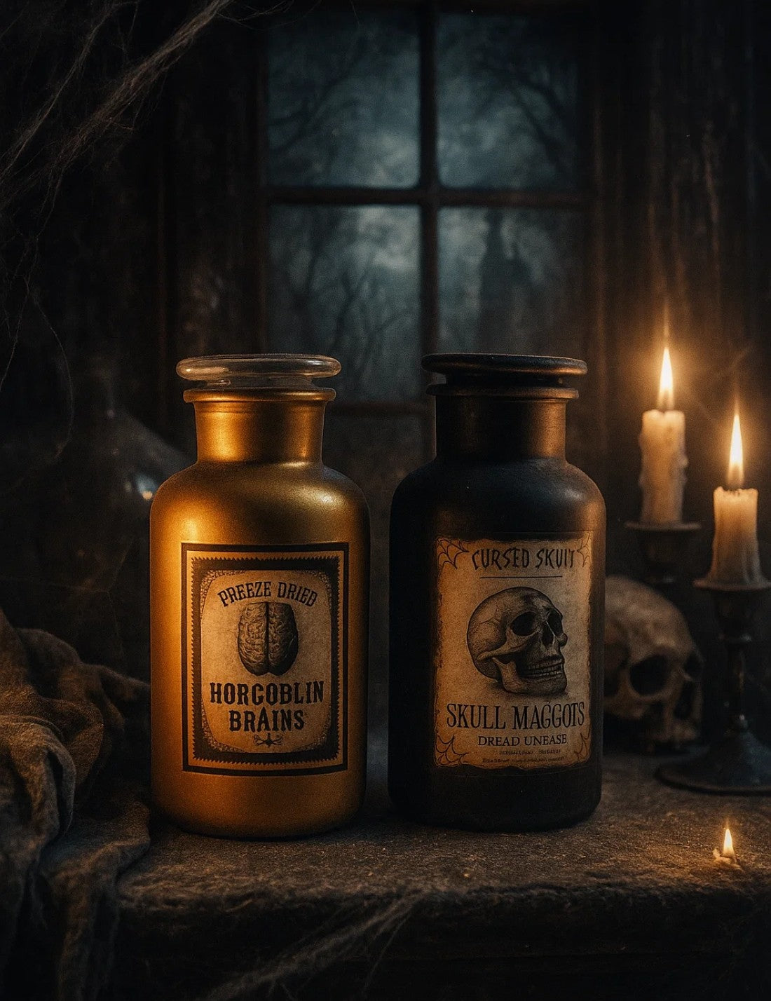Bottiglia Decorativa Con Ingredienti Magici Di Halloween 500ml