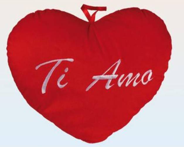 Peluche Sagomato Cuore "Ti Amo" 18cm