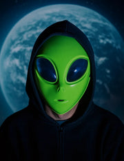 Maschera Di Halloween Extraterrestre Alieno Verde