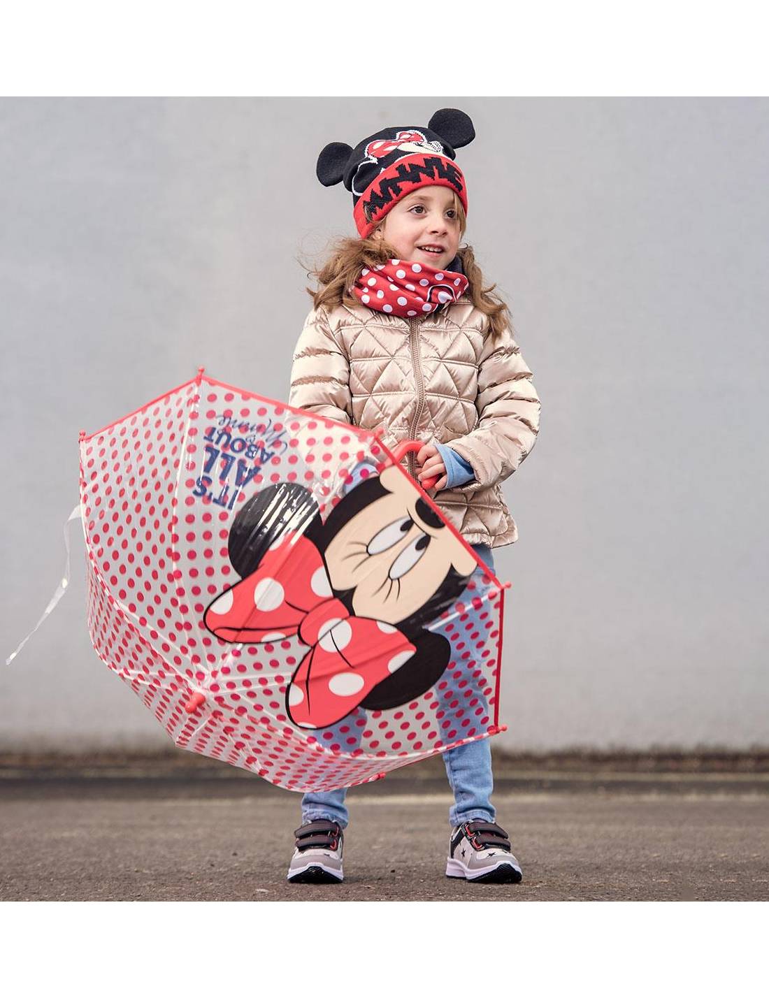 Ombrello Manuale Bubble A Pois Minnie