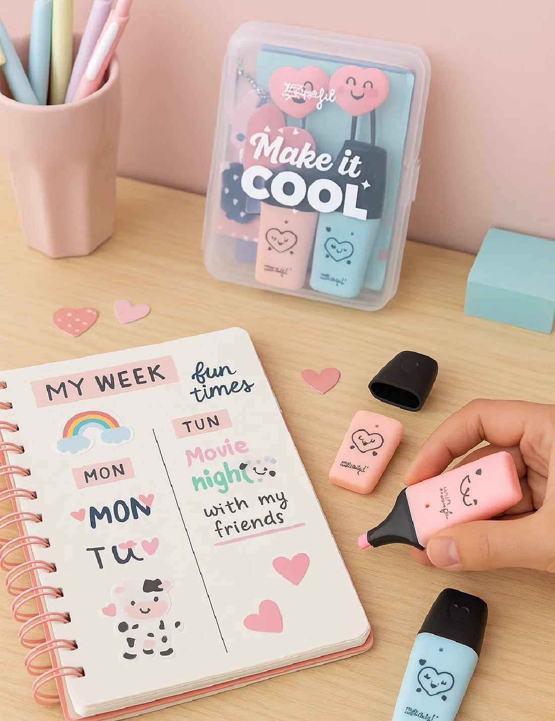 Kit Decorativo Per Diario Make It Cool