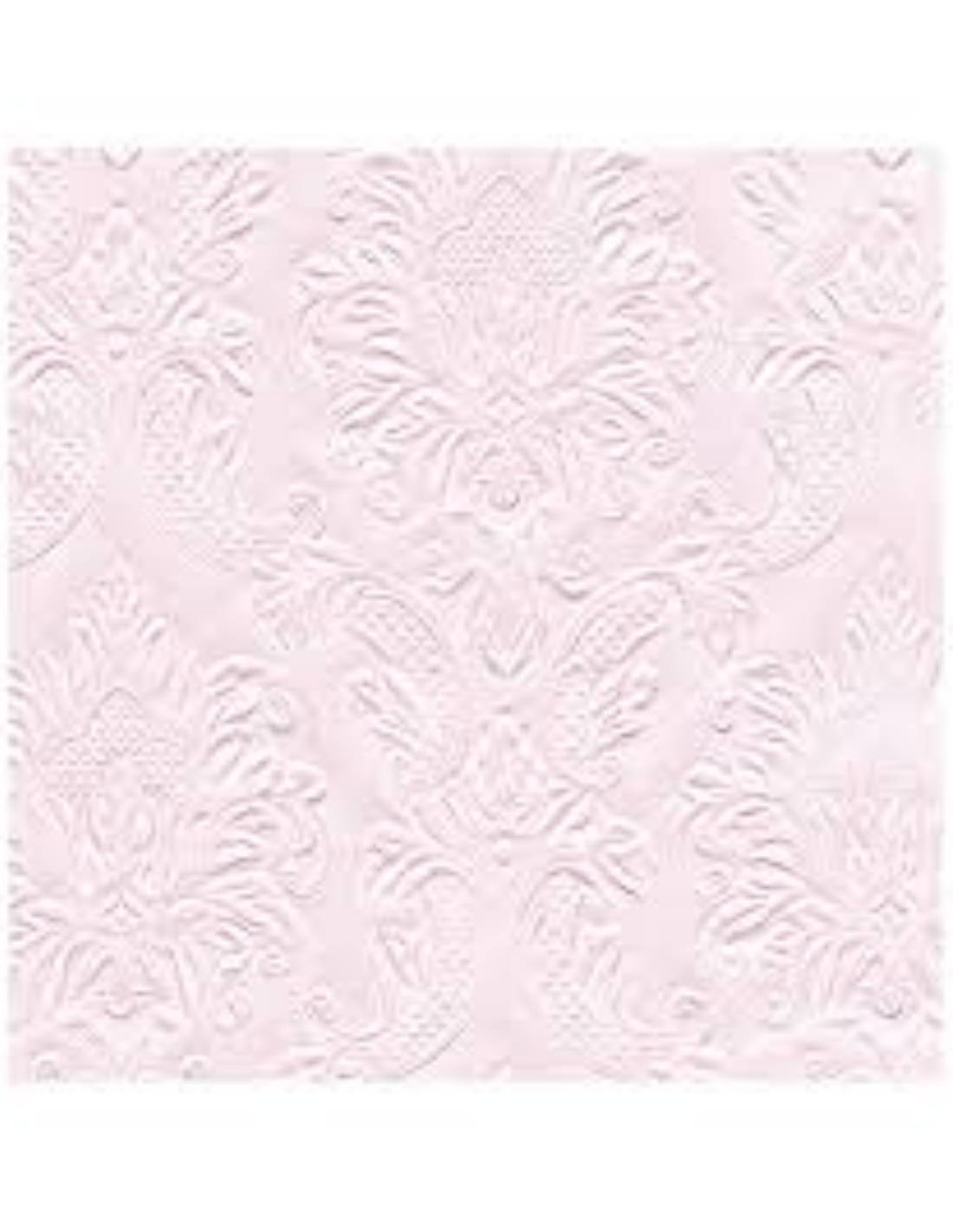 Tovaglioli Di Carta Rosa Con Rilievo Decorato 33cm 16pz