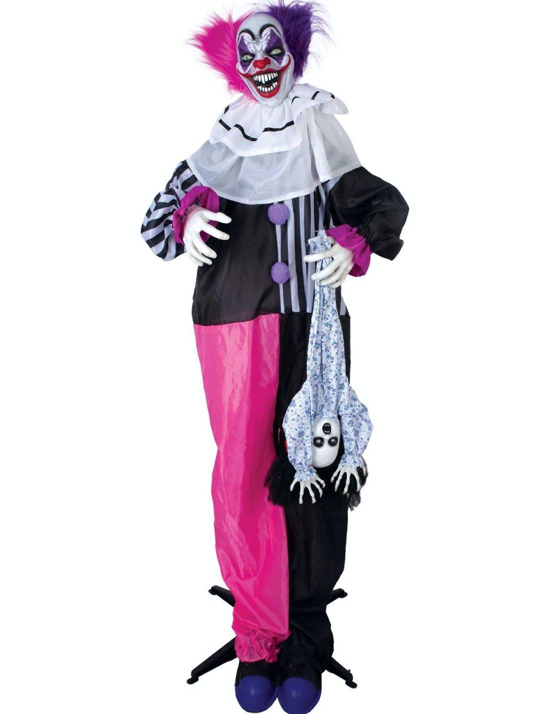 Decorazione Animata Halloween Clown Horror Con Bambola 170cm