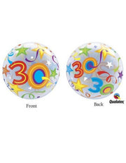 Palloncino Per Feste Bubble Compleanno 30 Anni 22" 56cm