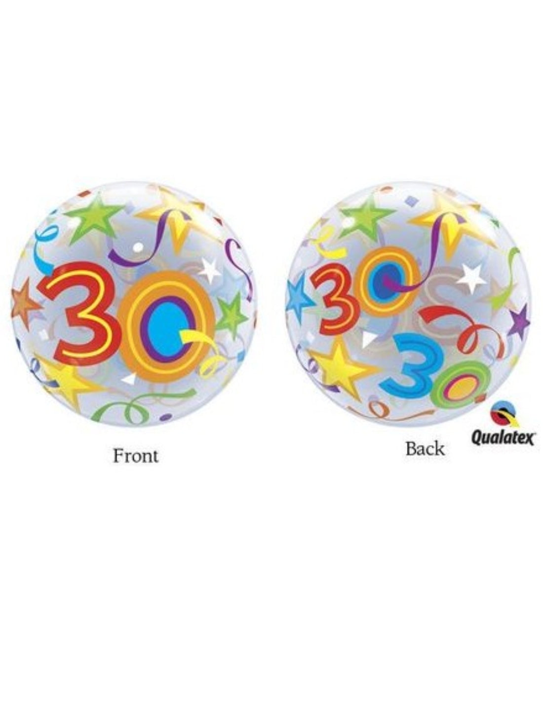 Palloncino Per Feste Bubble Compleanno 30 Anni 22" 56cm