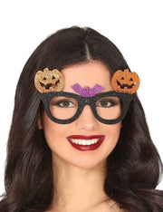 Occhiali Party Halloween Zucca Glitterati