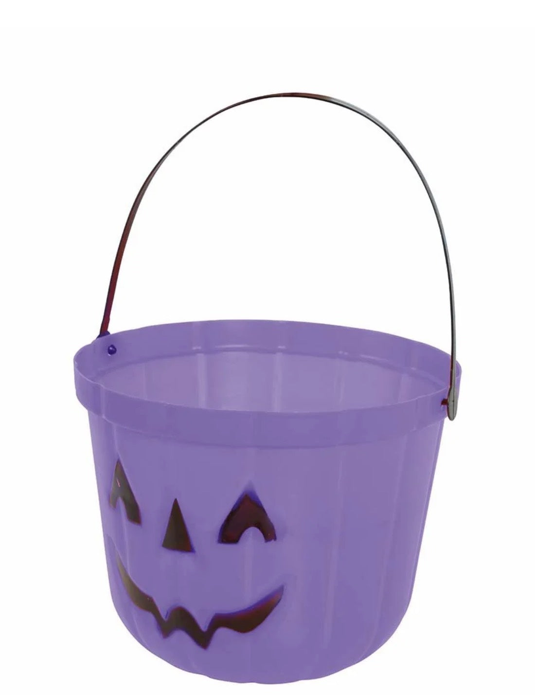 Decorazione Di Halloween Cestino Per Dolci Zucca Viola 19cm