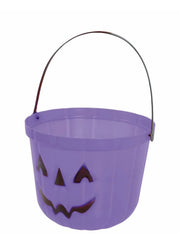 Decorazione Di Halloween Cestino Per Dolci Zucca Viola 19cm