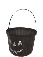 Decorazione Di Halloween Cestino Per Dolci Zucca Fluo 19cm