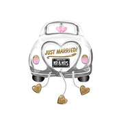 Palloncino Metalfoil Auto Sagomata Just Married! 31" 79cm