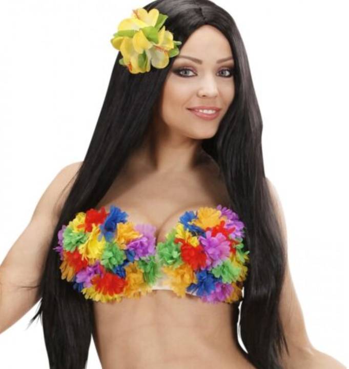 Top a Fiori Multicolore Hawaii Accessorio Carnevale